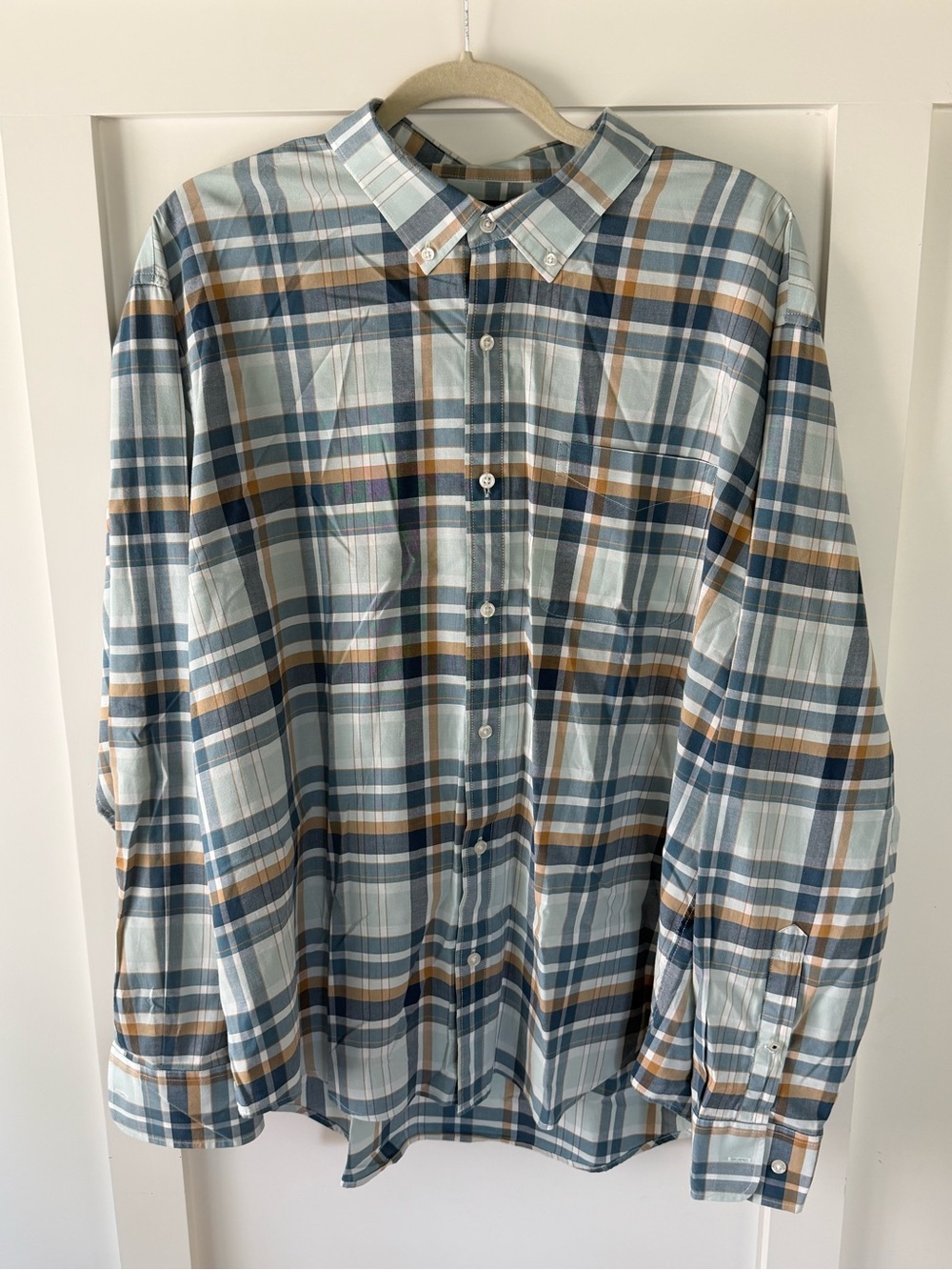 Bonobos Plaid Button-Down Shirt in Blue and Brown